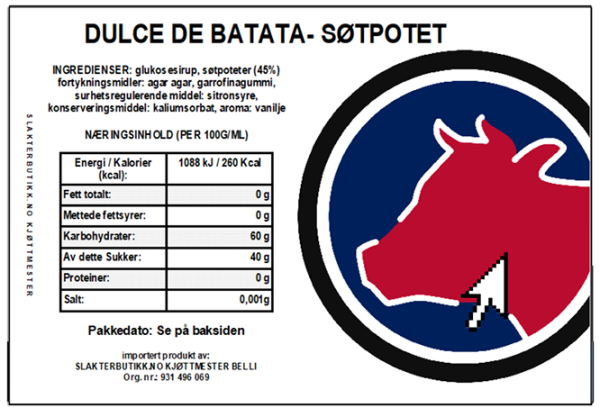 Dulce de Batata Campagnola 700g