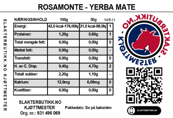 YERBA MATE ROSAMONTE